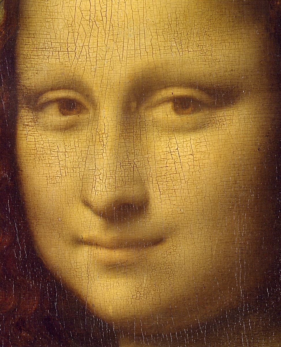 モナ・リザの顔のアップ