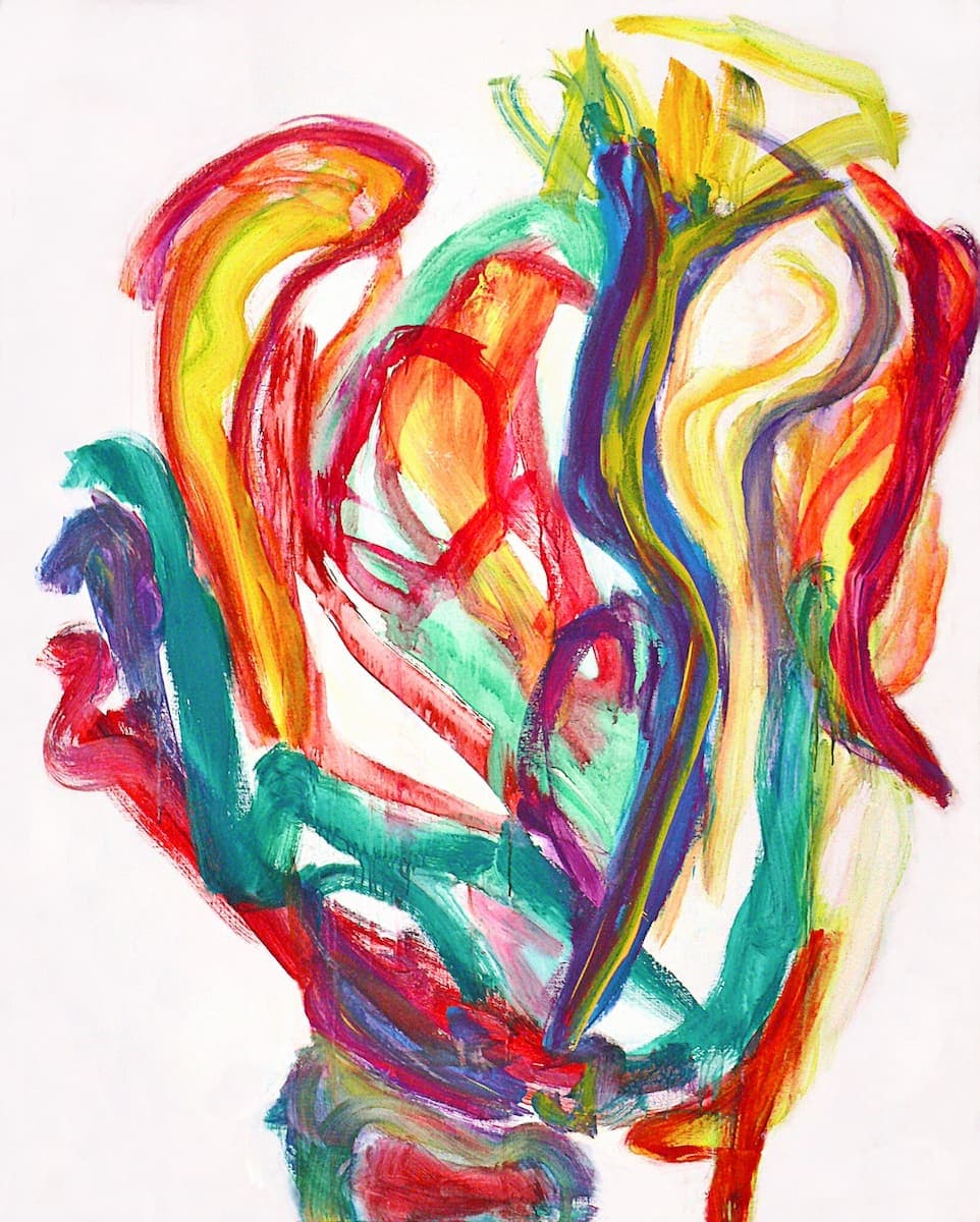 アクリル絵具による抽象画《Abundance》