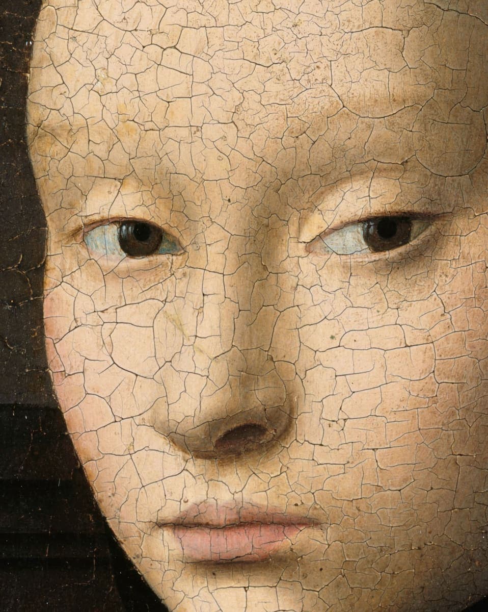 古典絵画に見られるクラック（クラクリュール）の例