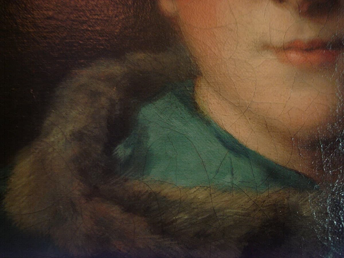 クラック（ひび割れ）のディテール：レタッチ後の塗膜