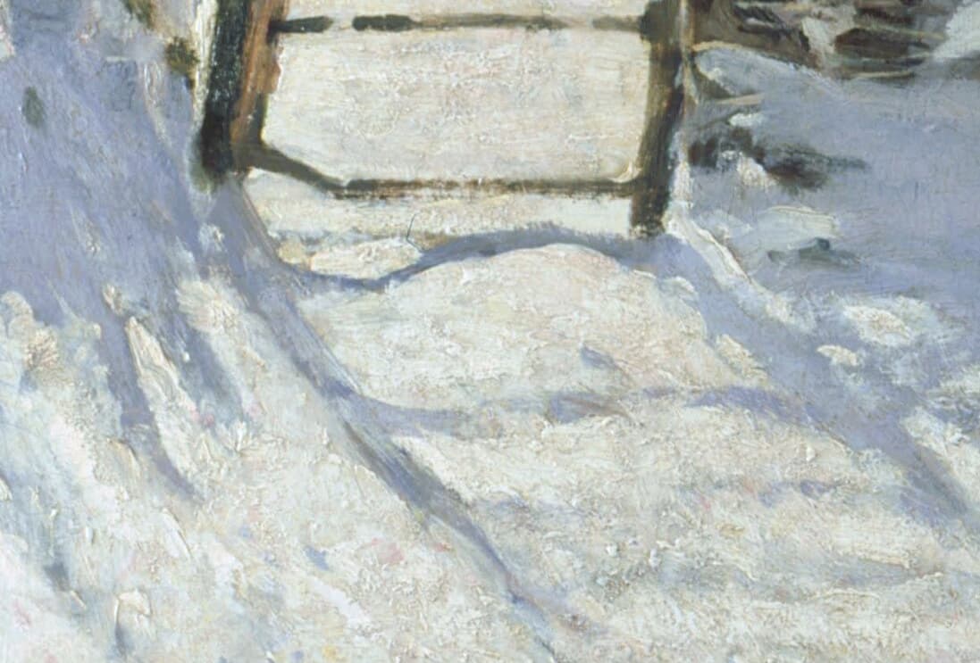 『カササギ』影の部分拡大